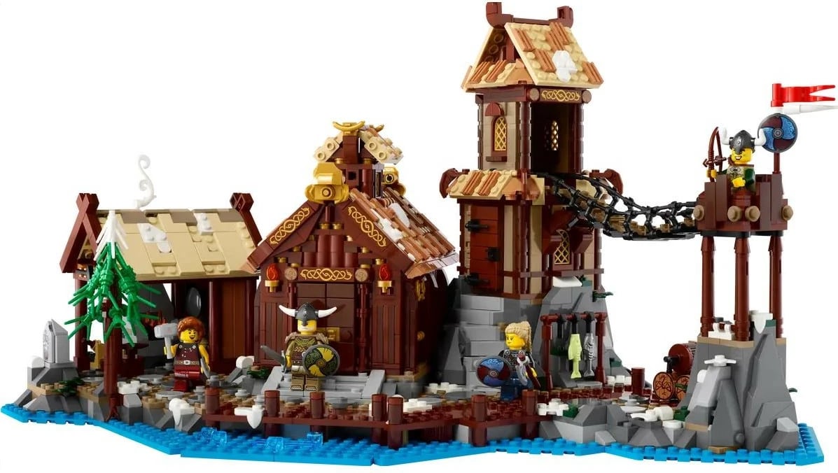 Set ndërtimi LEGO Viking Village 21343, 2103 pjesë, për të rritur, shumëngjyrësh