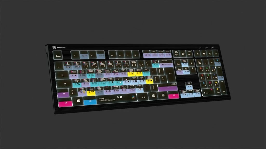 Tastierë LogicKeyboard Astra 2 DaVinci Resolve FR për PC