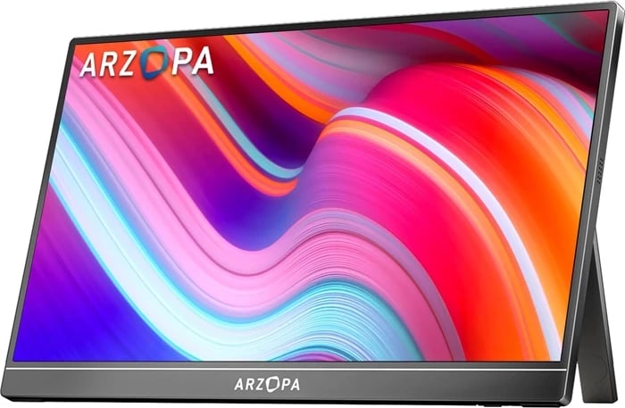 Monitor portativ, Arzopa Z1C, 16.1" Full HD 60 Hz, 100% sRGB, 2x USB‑C + mini HDMI, pa altoparlantë