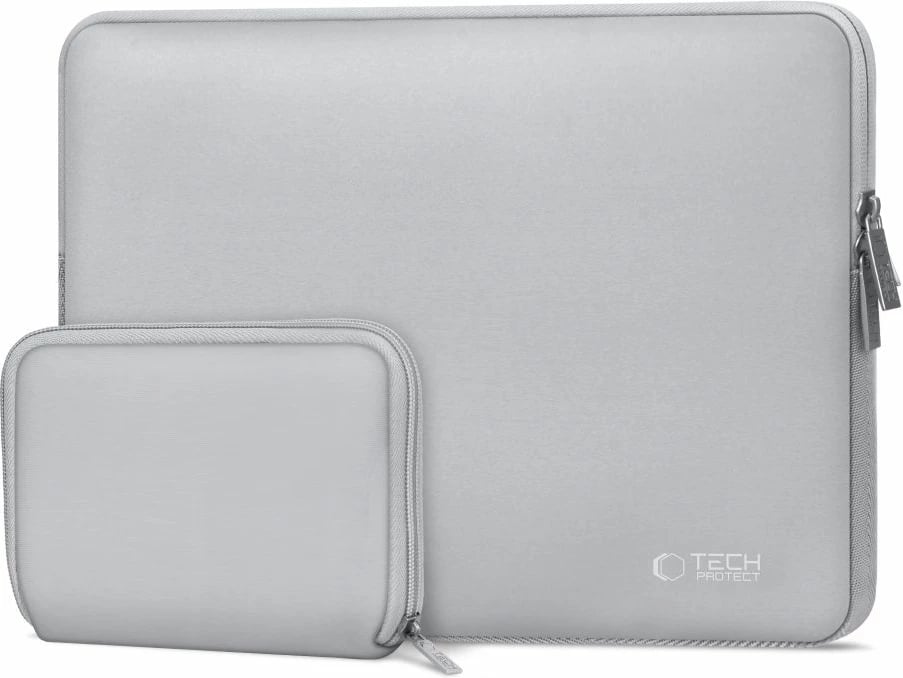 Kasë laptopi Tech-Protect NeoSlim 13-14 inç me çantë aksesorësh, Gri set
