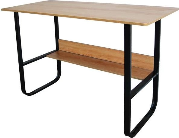 Tavolinë NEXT 35573-02, me kornizë metalike dhe sipërfaqe druri, 100x45xH73cm