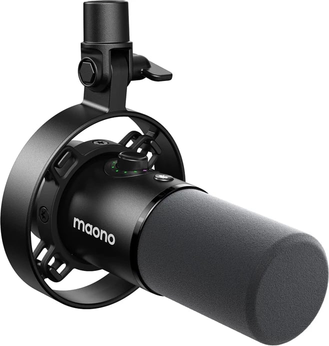 Mikrofon dinamik, Maono PD300X, USB-C & XLR, 192kHz/24bit, kardioid, monitorim 0‑vonese, i zi