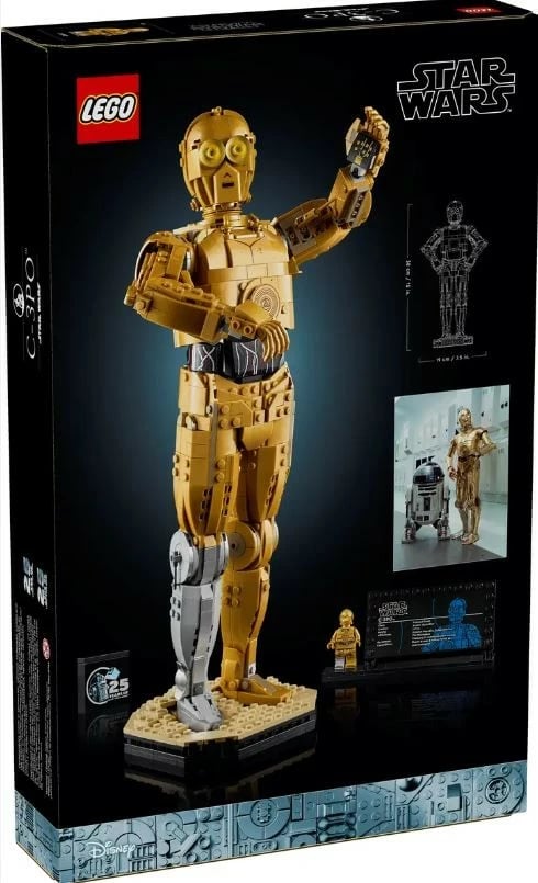 Set LEGO Star Wars C-3PO 75398, 1138 pjesë, i artë, për të rritur