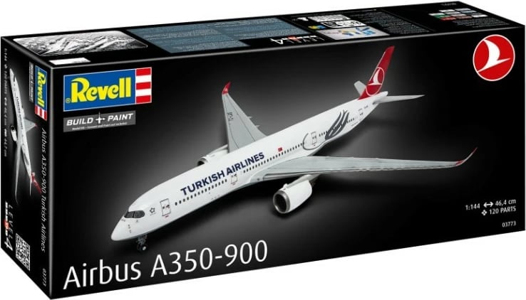 Model plastik avion Revell Airbus A350-900 Turkish Airlines, 1:144, 120 pjesë