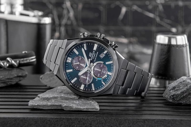 Orë dore për meshkuj Casio Edifice, argjendtë