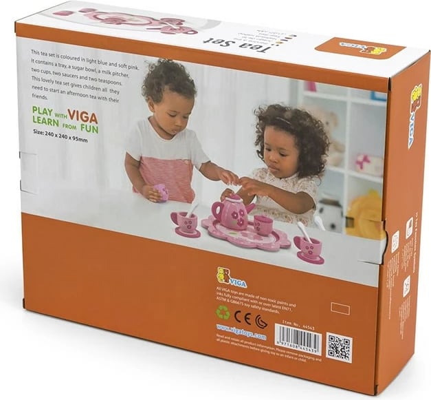 Set çaji druri me tabaka, Viga, 12 pjesë, për 18m+, multingjyrësh