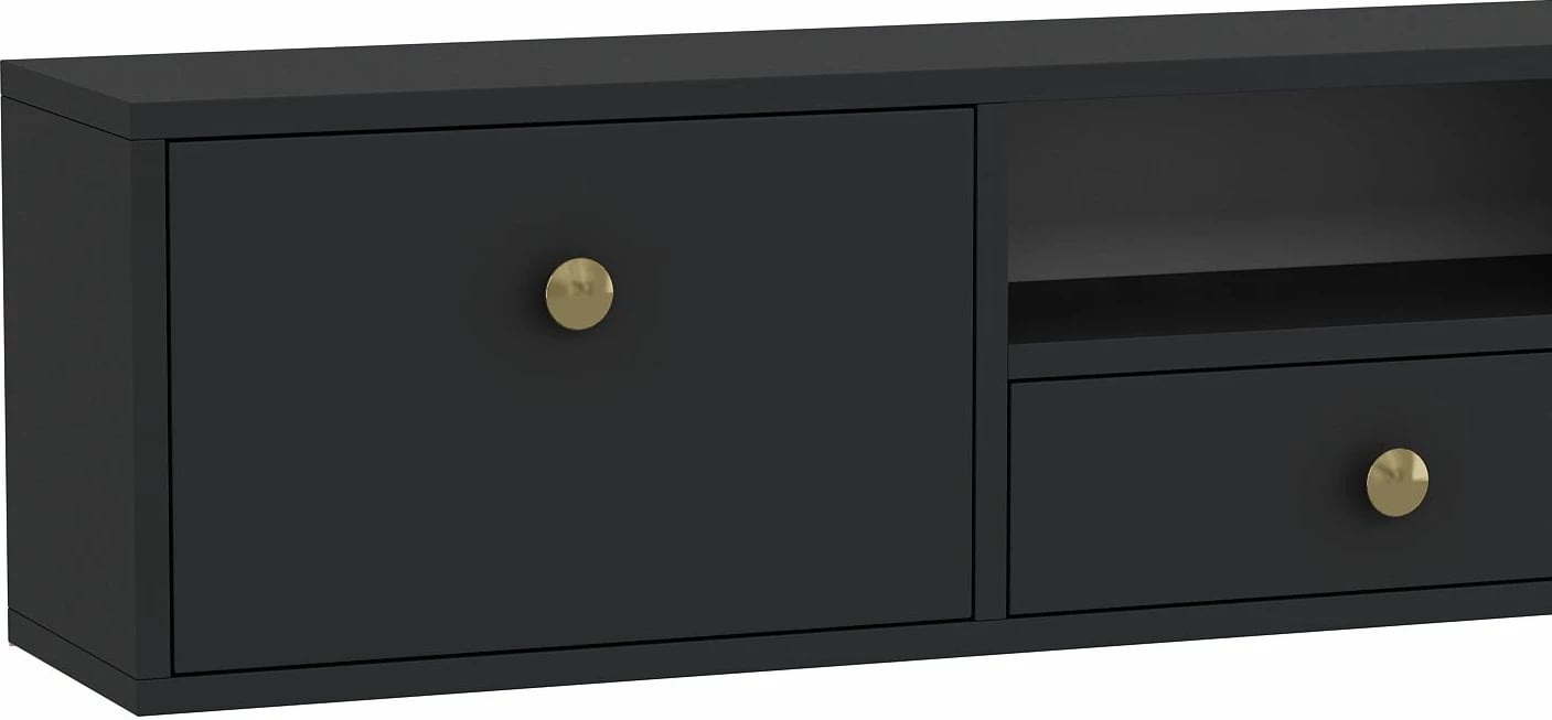 Komodë TV Skye Decor, 1301-DROP-1, antracit, ari