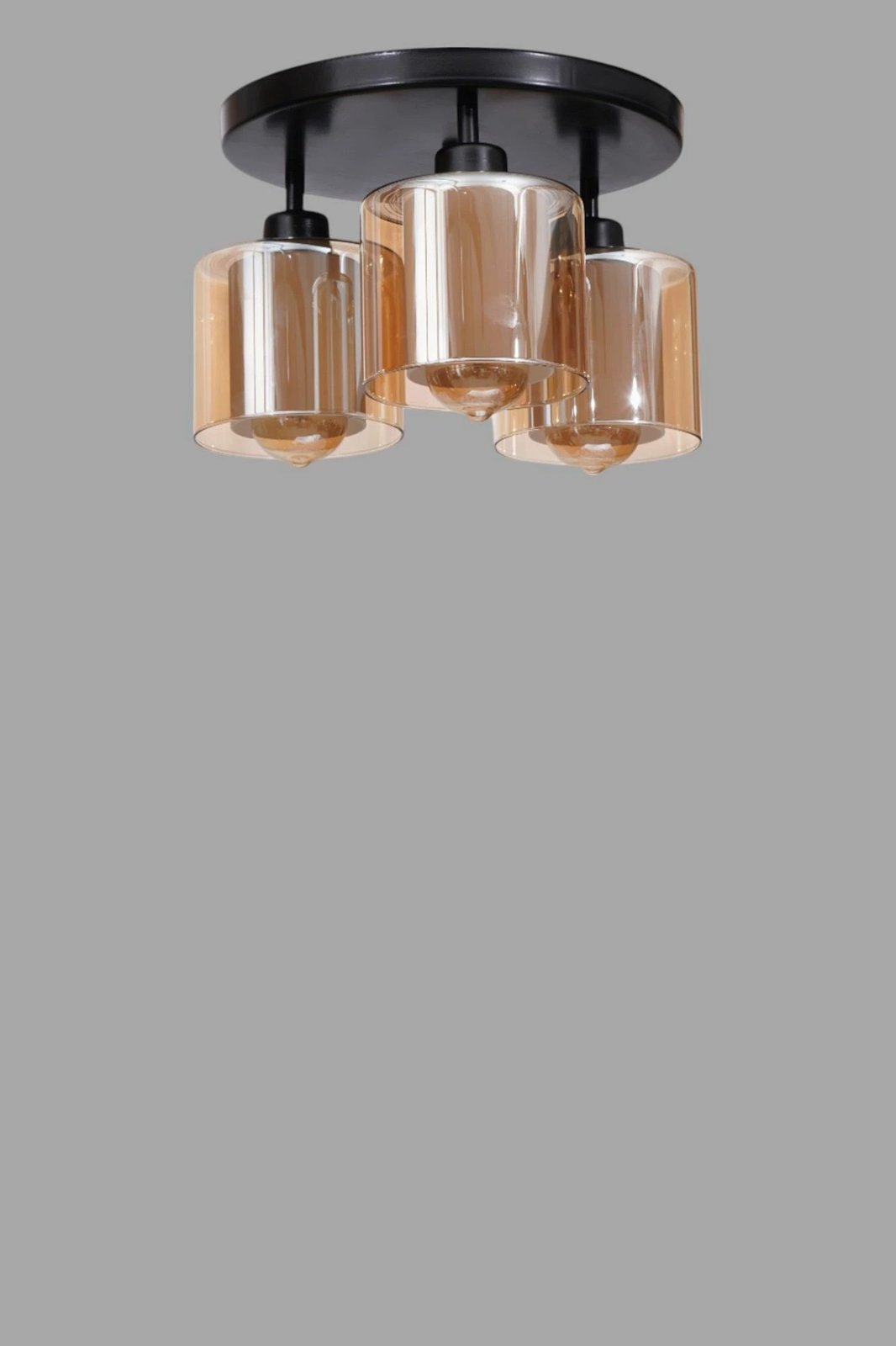 Llambadar Opviq, 9017-3, metal e qelq, ngjyrë mjaltë dhe e zezë