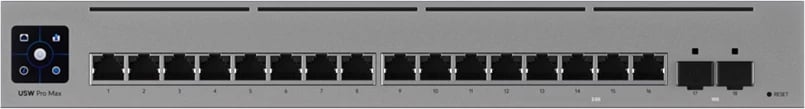 Switch Pro Max 16 PoE, 16 porta, 2.5 GbE/PoE++, 10G SFP+, fanless