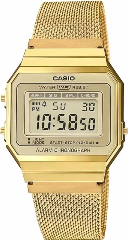 Orë dore për meshkuj Casio, ari