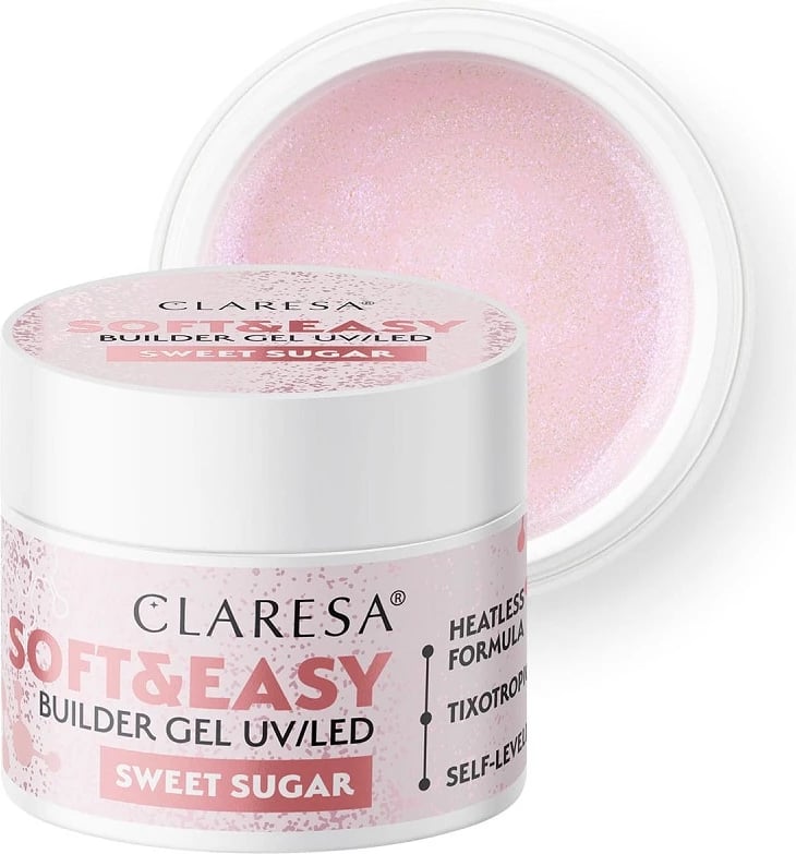 Xhel ndërtues për thonj Claresa Soft&Easy Builder Gel Sweet Sugar 45g për femra
