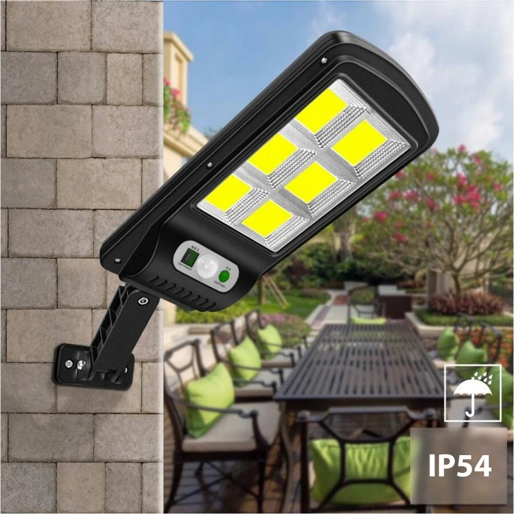 Llambë rruge solare LED Maclean MCE446 me sensor lëvizjeje dhe telekomandë, 400lm, IP54, e zezë