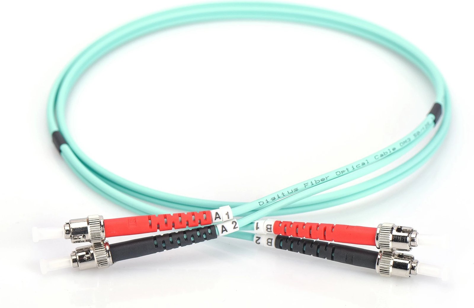 Kabllo optike Digitus OM3 ST/ST 2m aqua