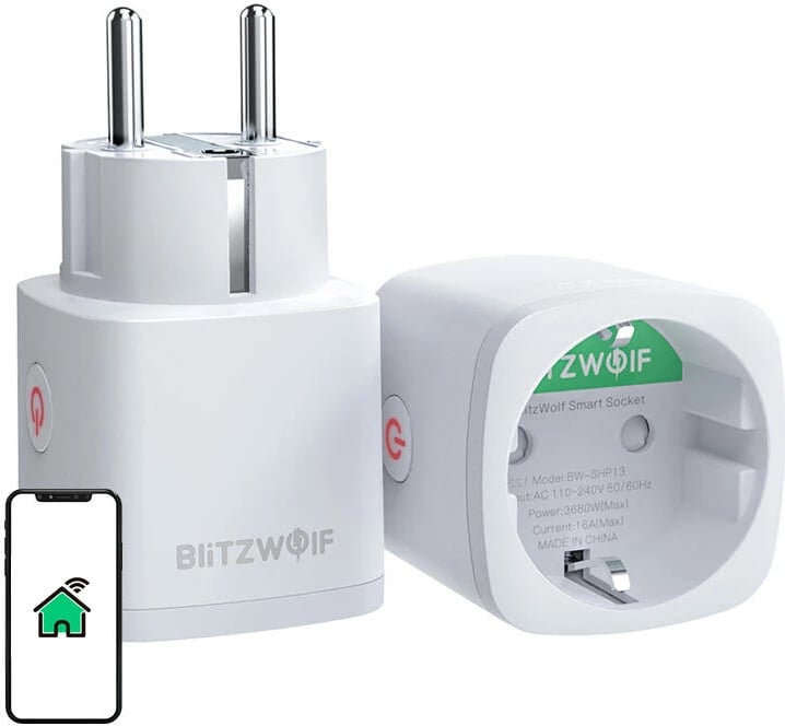 Prizë e mençur BlitzWolf BW-SHP13, ZigBee, EU, 3680W, e bardhë