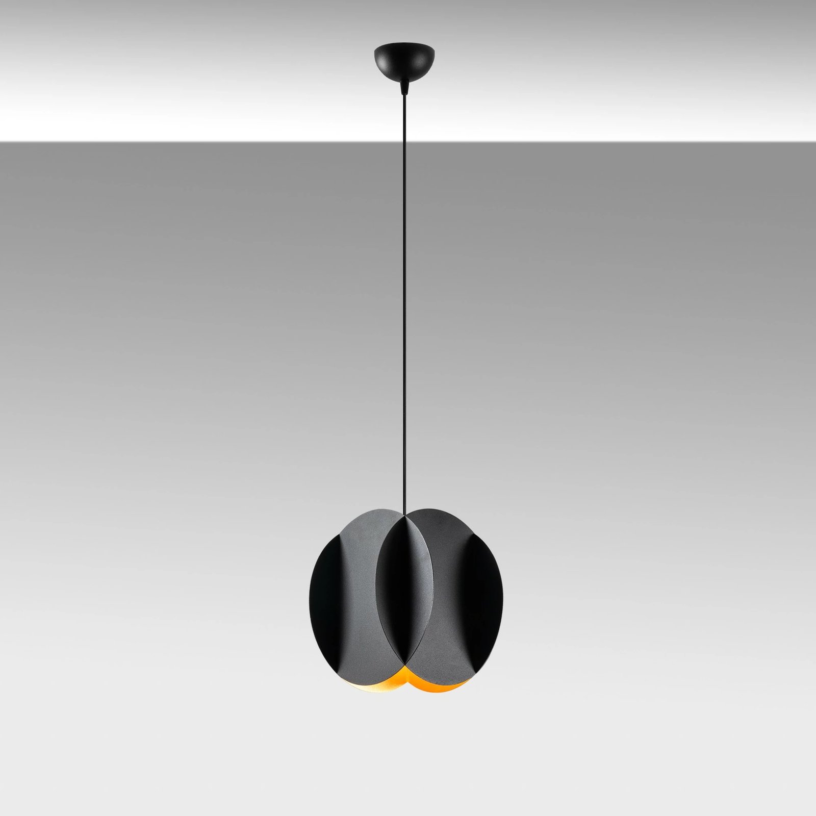 Llambë tavani Opviq, Corner, e zezë, 25cm