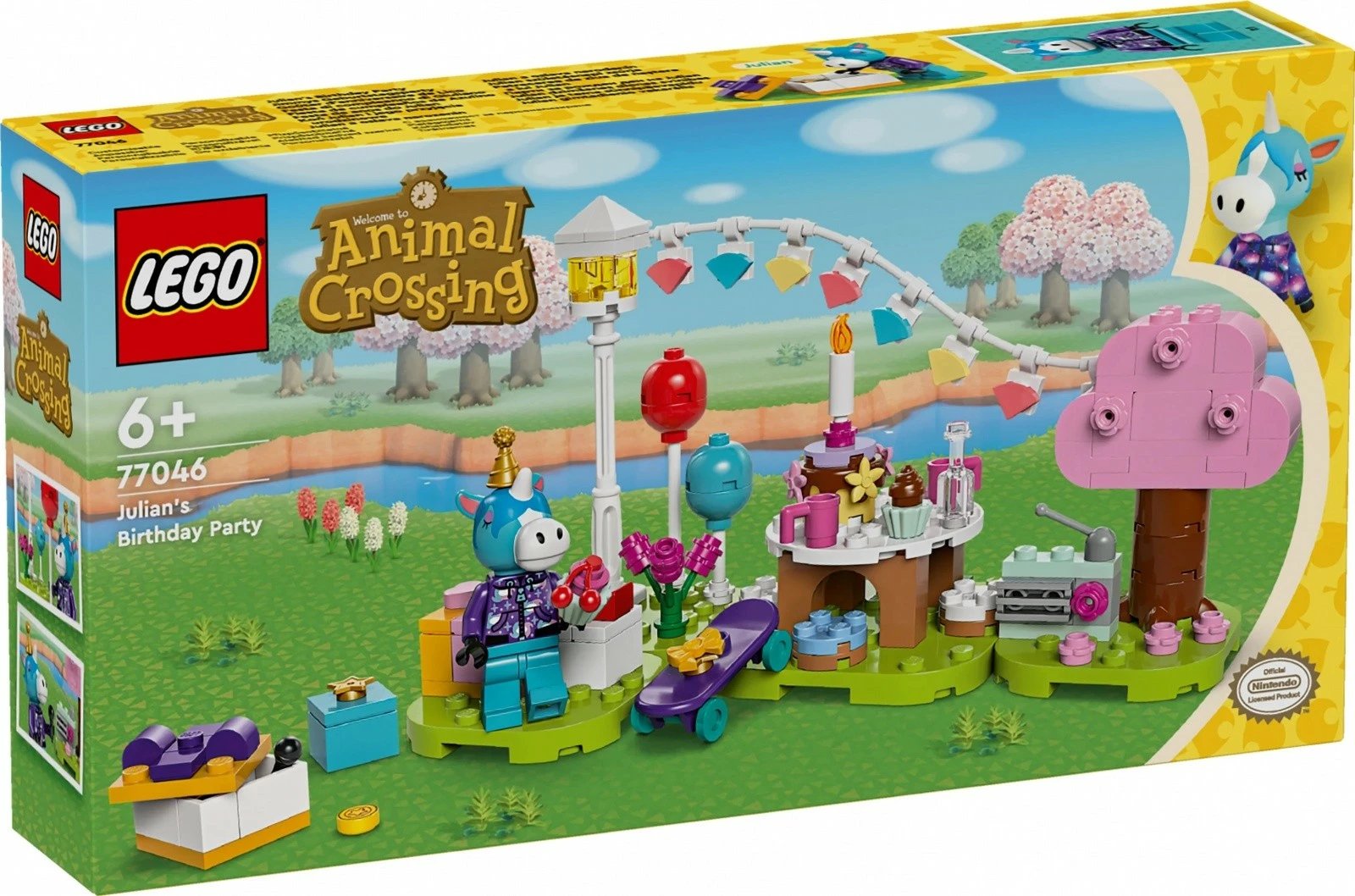 Set LEGO Animal Crossing 77046 Julian Horse and His Birthday Party, 170 pjesë, plastikë