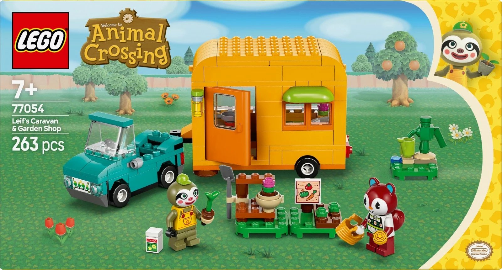 Set LEGO Animal Crossing 77054 Leif and His Caravan and Garden Shop, 263 pjesë