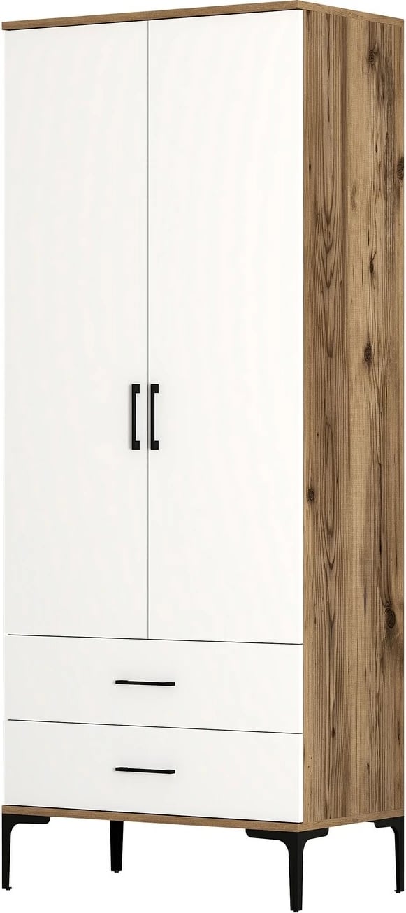 Dollap Hanah Home, Kumsal T, ngjyrë arre dhe e bardhë