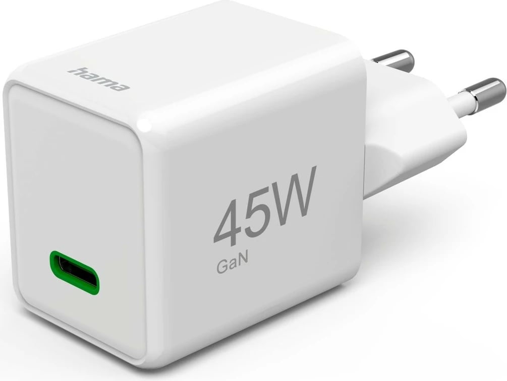 Karikues muri Hama Supermini 45W GaN, USB-C, Bardhë