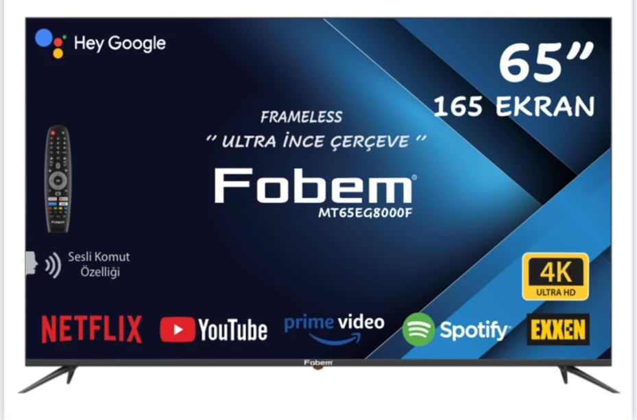 TELEVIZOR FOBEM MT65EG8000F | 65" LED FULL HD SMART TV ANDROID
