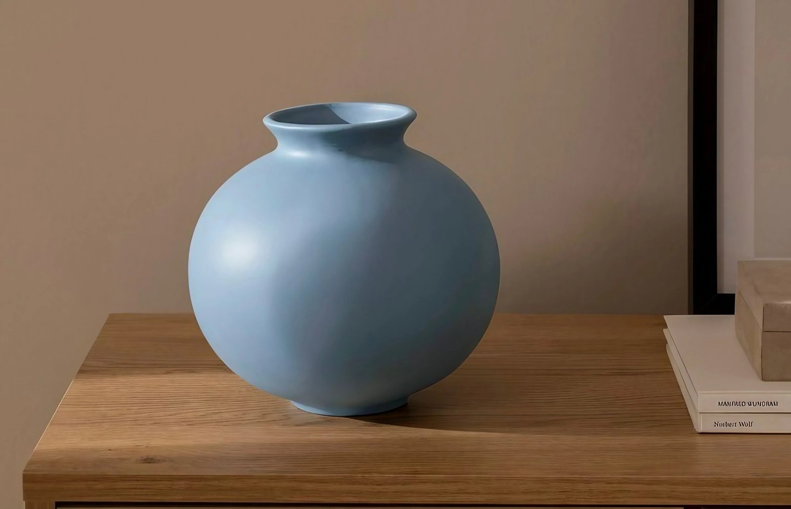 Vazo dekorative Evila Originals, ngjyrë e kaltër, CY0161, 18x20x18cm