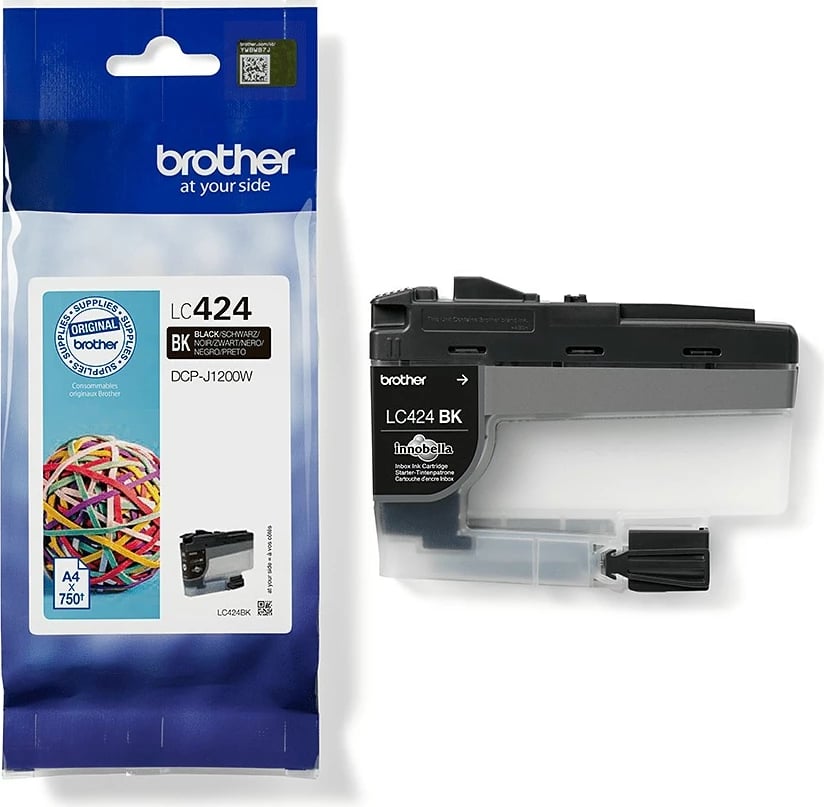 Toner Brother LC424BK, 750 faqe, Ngjyrë e zezë Toner Brother LC424BK, 750 faqe, Ngjyrë e zezë