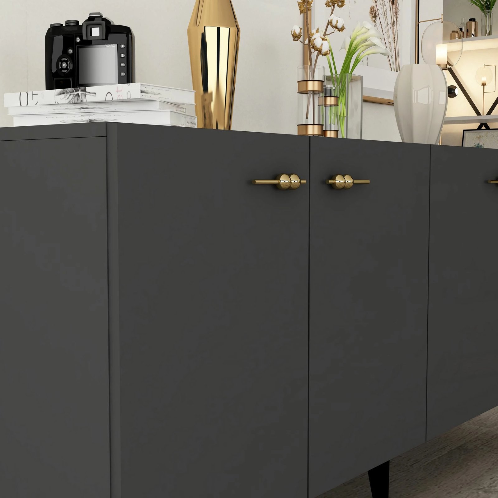 Konsolë Skye Decor, ngjyrë antracit, Rüya