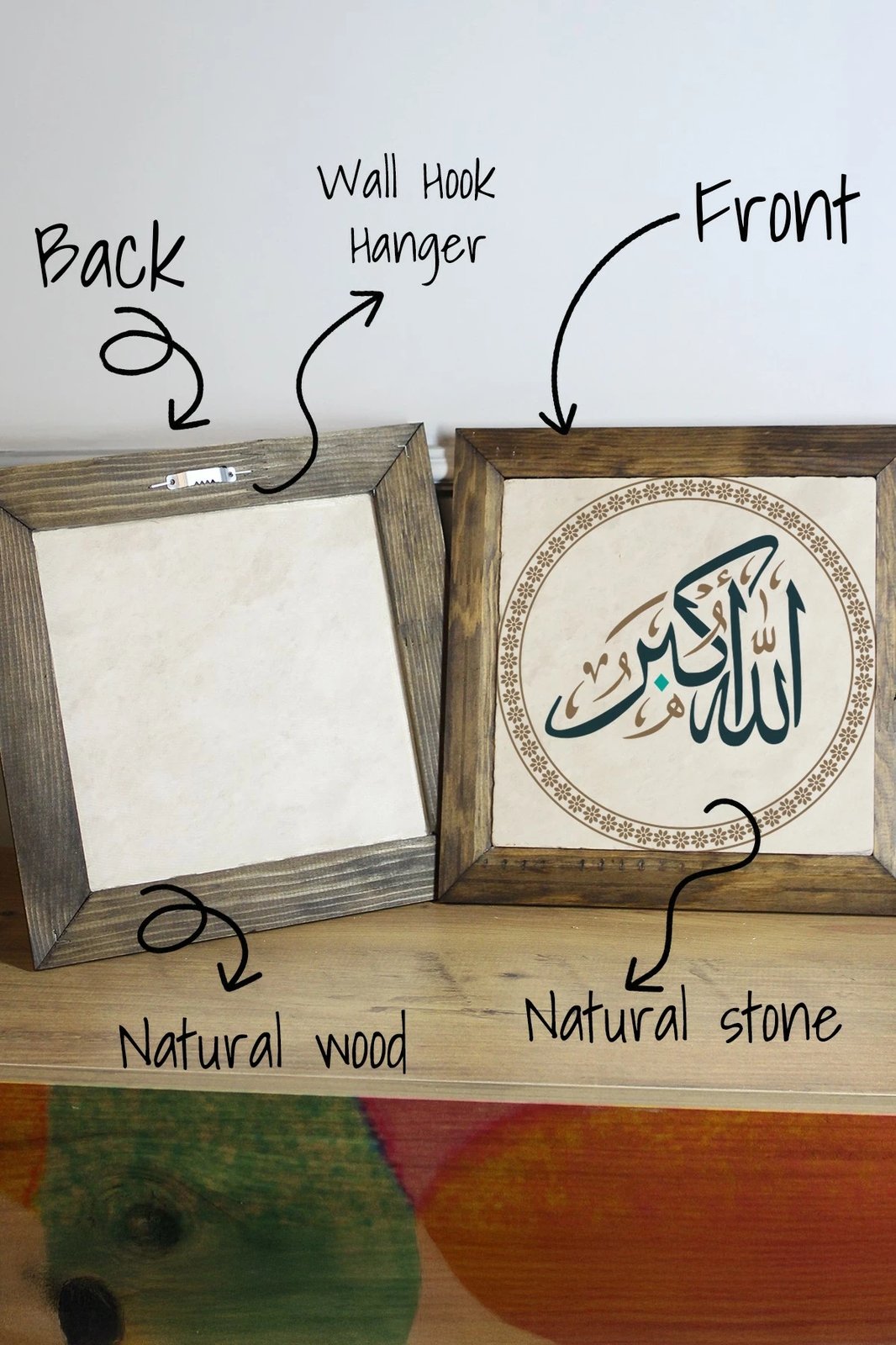 Pikturë dekorative me kornizë, Wallity, Ersytastablo10 - 16, shumëngjyrëshe, 15.5x15.5cm