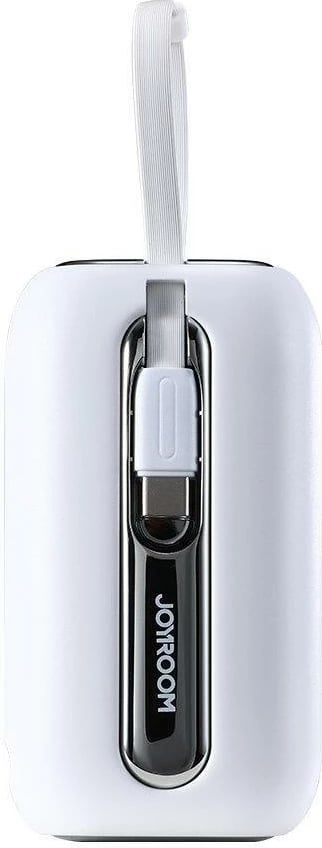 Powerbank Joyroom JR-L012, 10000mAh, 22.5W, me 2 kabllo të integruara USB-C dhe Lightning, Bardhë
