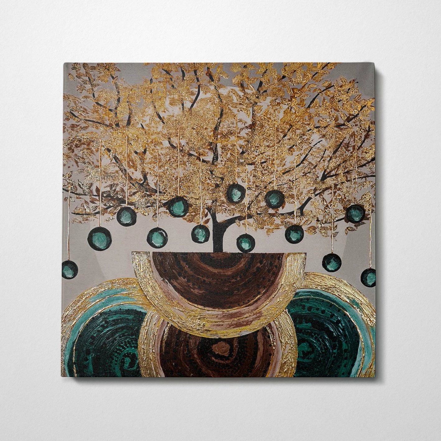 Pikturë dekorative me vaj, shumëngjyrëshe, Wallity, OPG1730800570, 100x100 cm