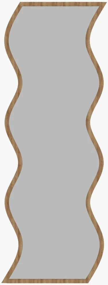 Pasqyrë dekorative Skye Decor, e bardhë, natyrale