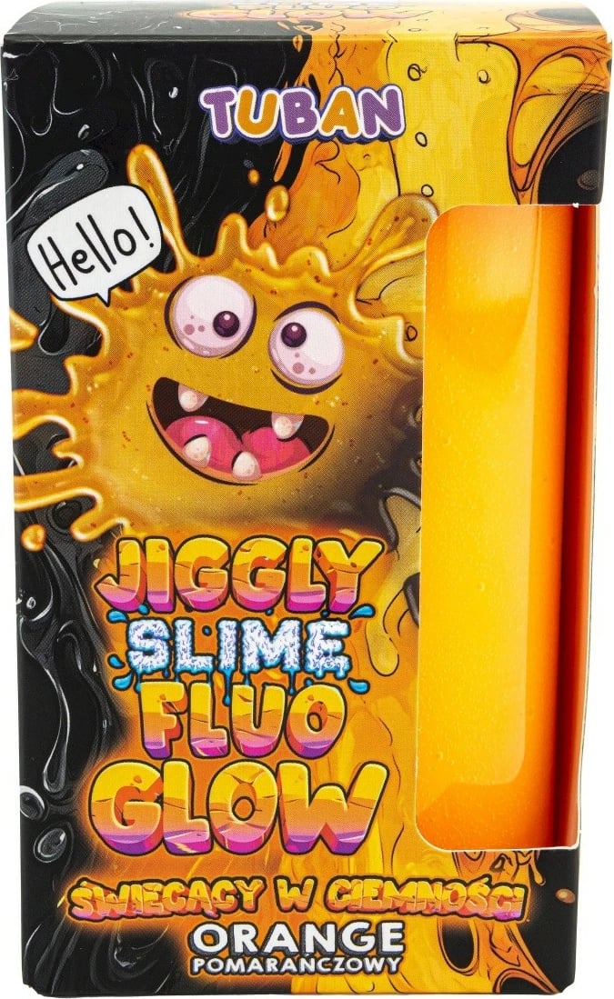Slime Jiggly Fluo Glow TUBAN TU3822, 430g, portokalli