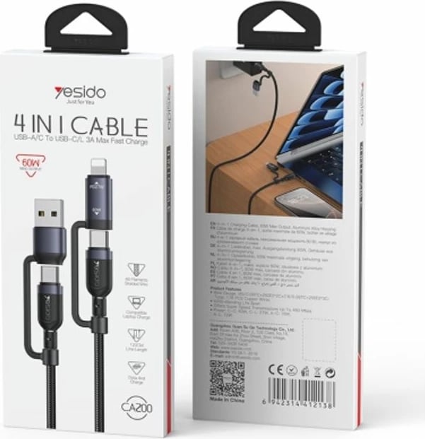 Kabllo 4 Ne 1 Type-c Iphone Usb