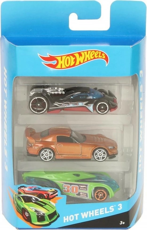 Set veturash lodër Hot Wheels K5904, 3 copë, ngjyra të përziera Set veturash lodër Hot Wheels K5904, 3 copë, ngjyra të përziera