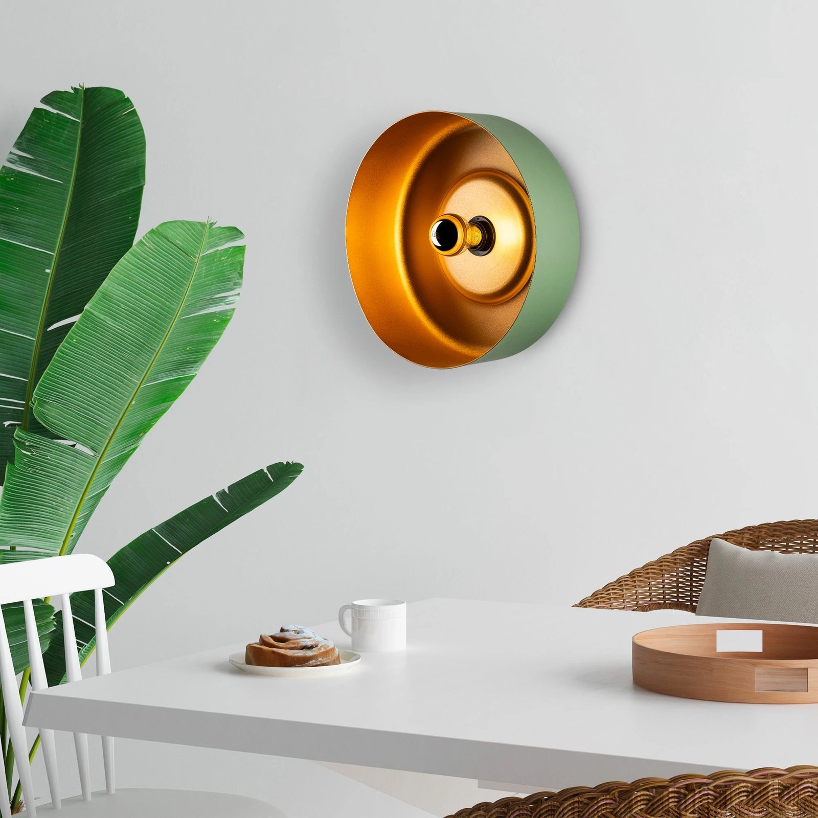 Llambë muri Opviq, Vesta - 15072, metalike, ngjyrë e gjelbër