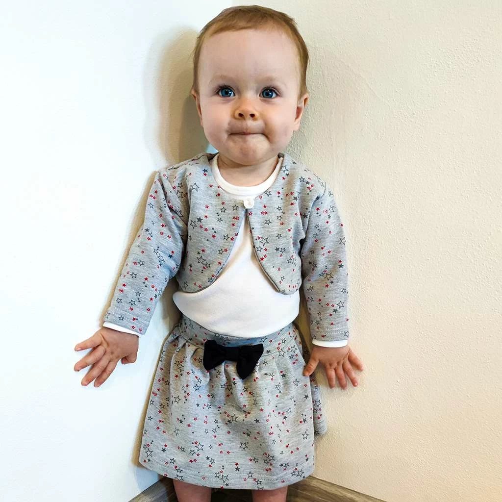 set vajzash 3 pjesë, New Baby Emma, madhësia 62 (3-6m), gri