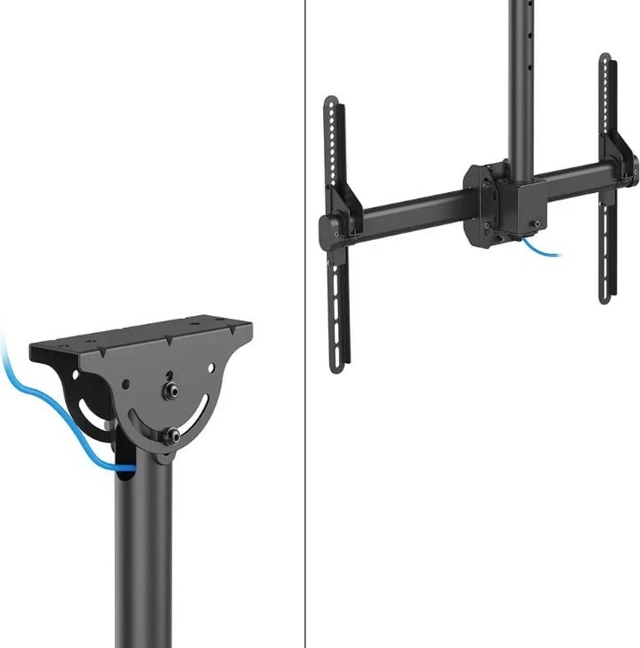 Mbajtës tavani për TV/monitor, Neomounts CL35-440BL16XL, 37-70 inch, deri 50 kg, lartësi 250-300 cm, pjerrësi 25° rrotullim 360°, e zezë