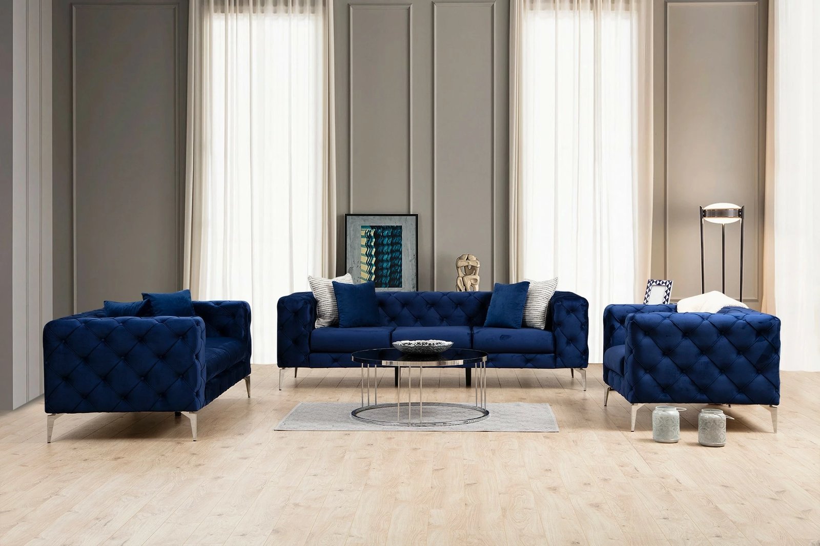 Divan dy ulëshe Atelier del Sofa, Como, ngjyrë blu e errët