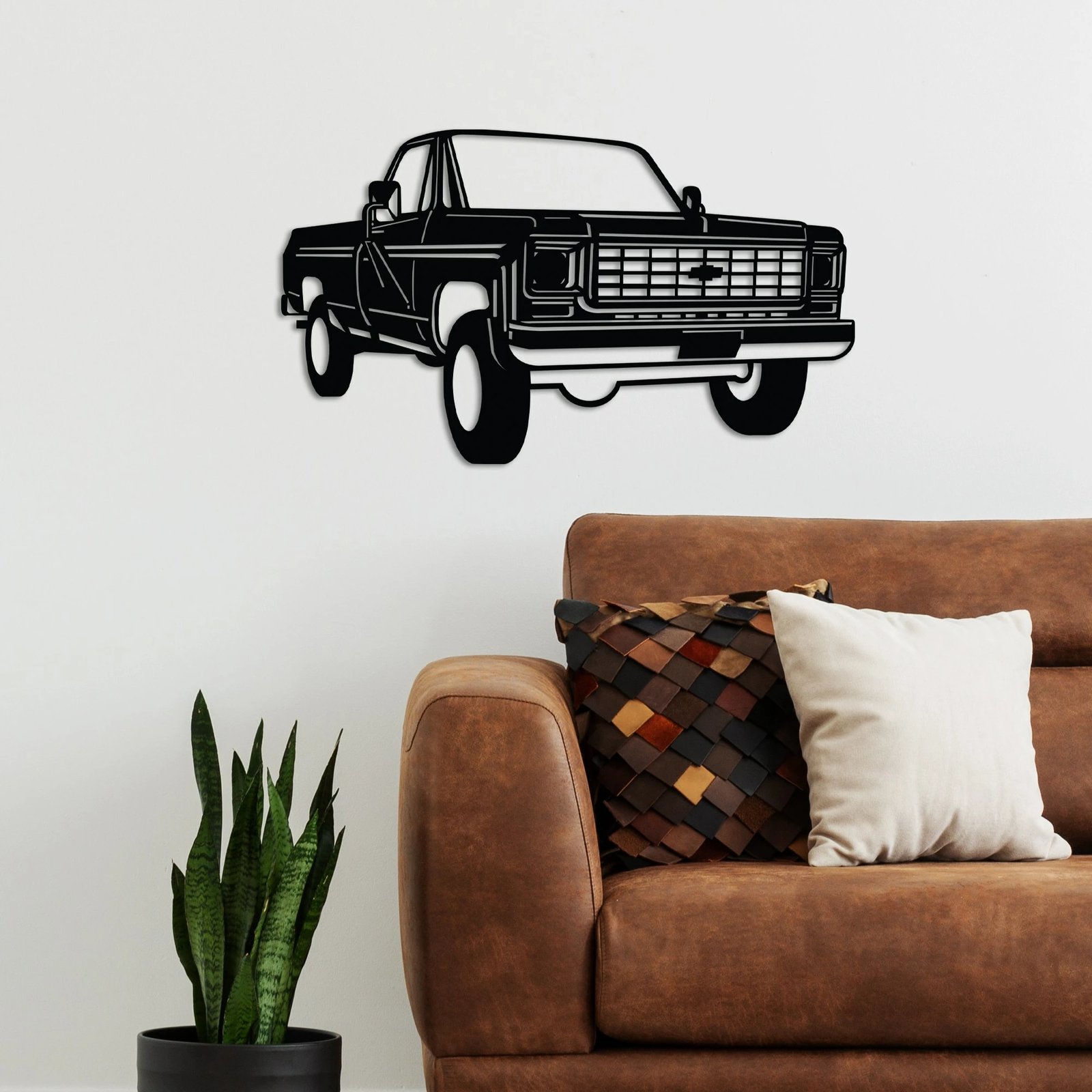 Aksesor dekorativ metalik për mur, Wallity, Chevy K20 Pickup Truck (1976)
