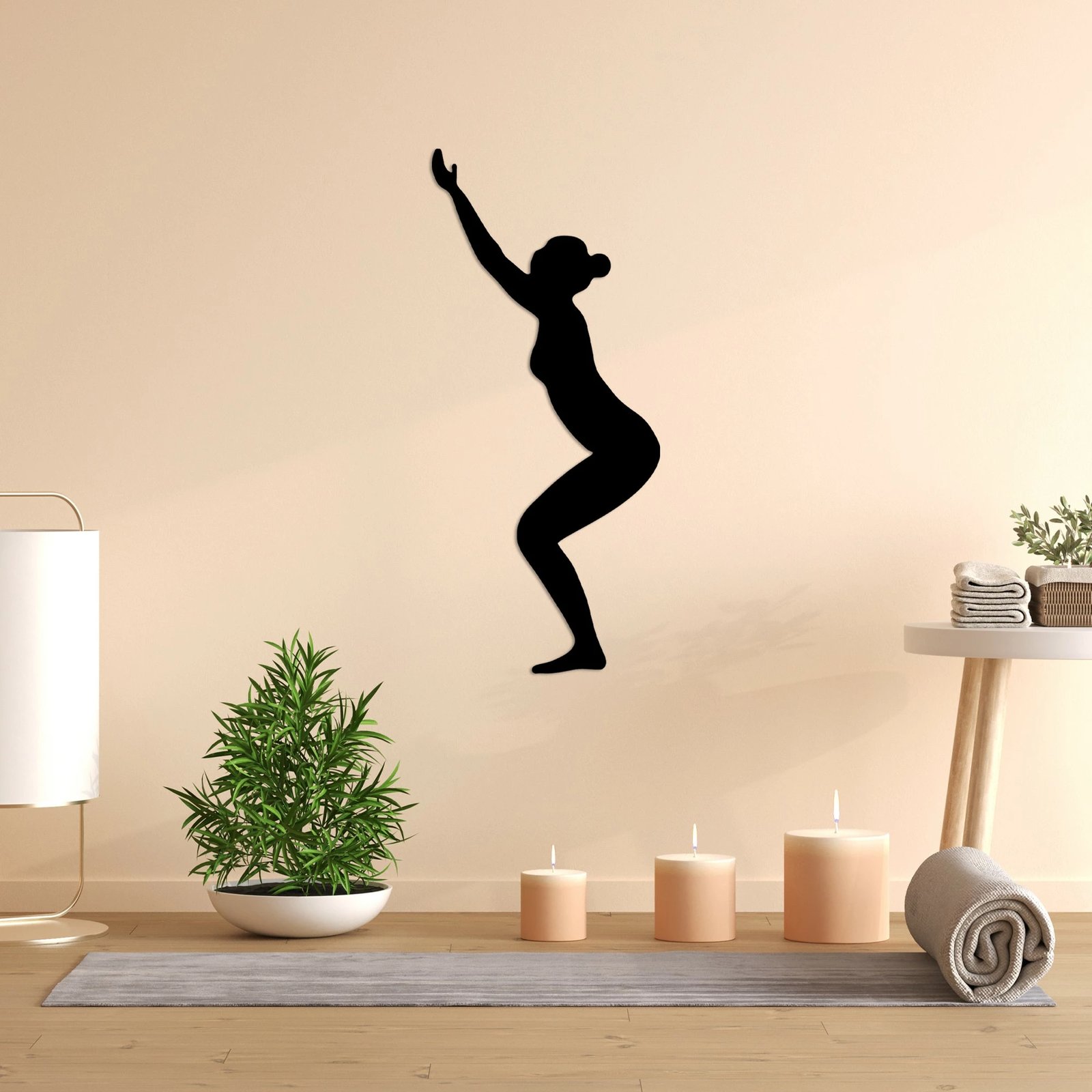 Aksesor dekorativ metalik për mur, Wallity, Yoga 20