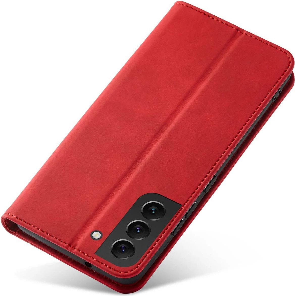 Mbështjellës Hurtel Magnet Fancy Case për Samsung Galaxy S23+, me kapak, portofol dhe stand, Kuq