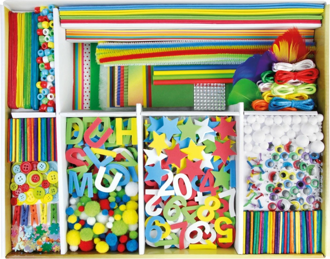 Set kreativ Lena Premium Handicrafts, 1300 pjesë, shumëngjyrësh