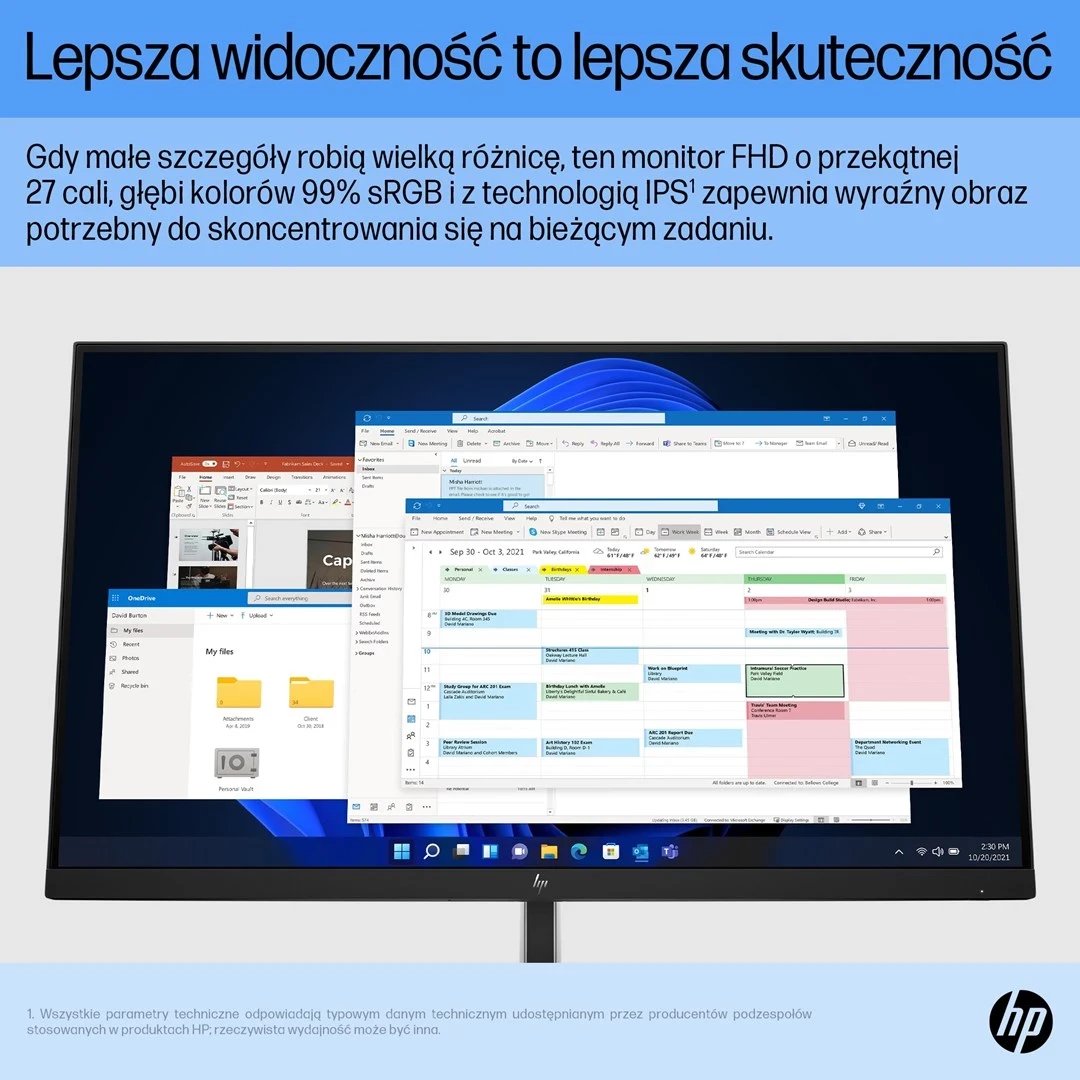 Monitor HP E27 G5, 27", Full HD, 75Hz, i zi/argjend