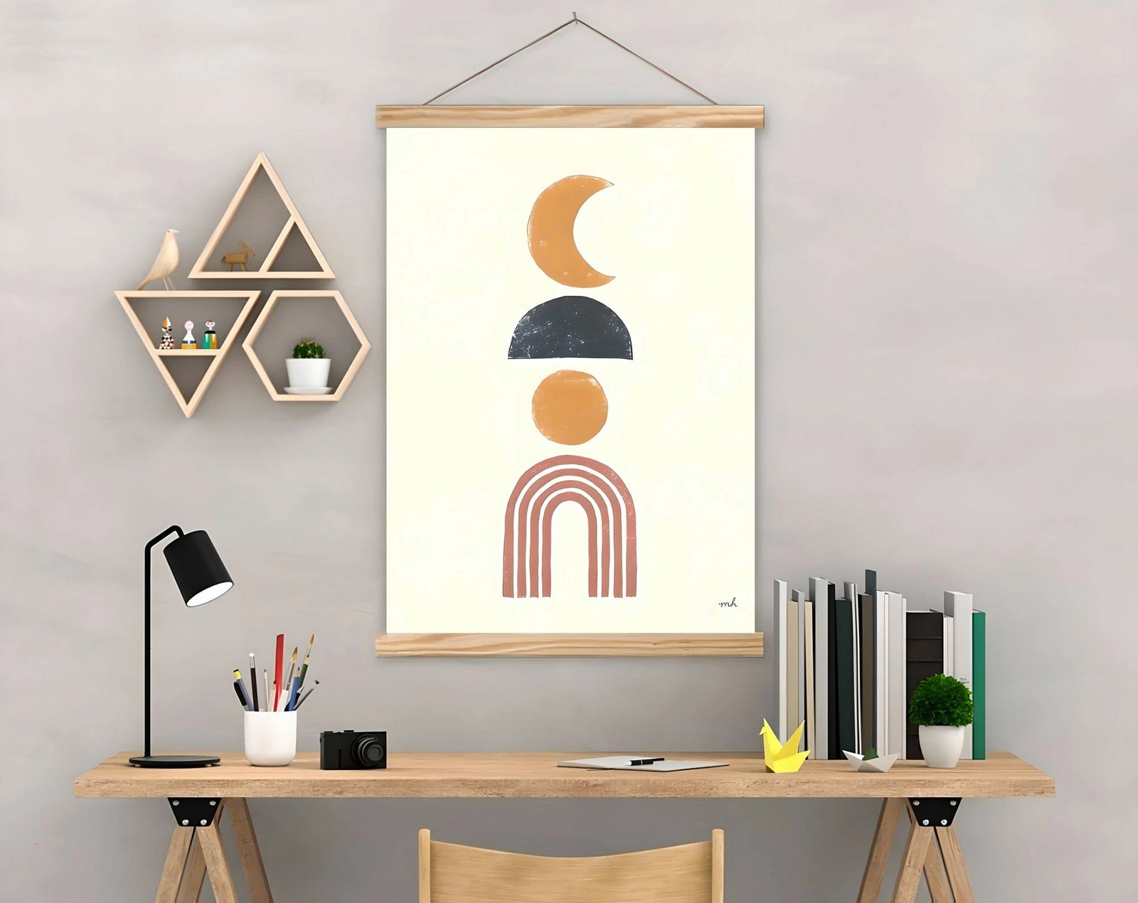 Pikturë dekorative me kornizë, shumëngjyrëshe, Wallity MRG14, 50x70cm