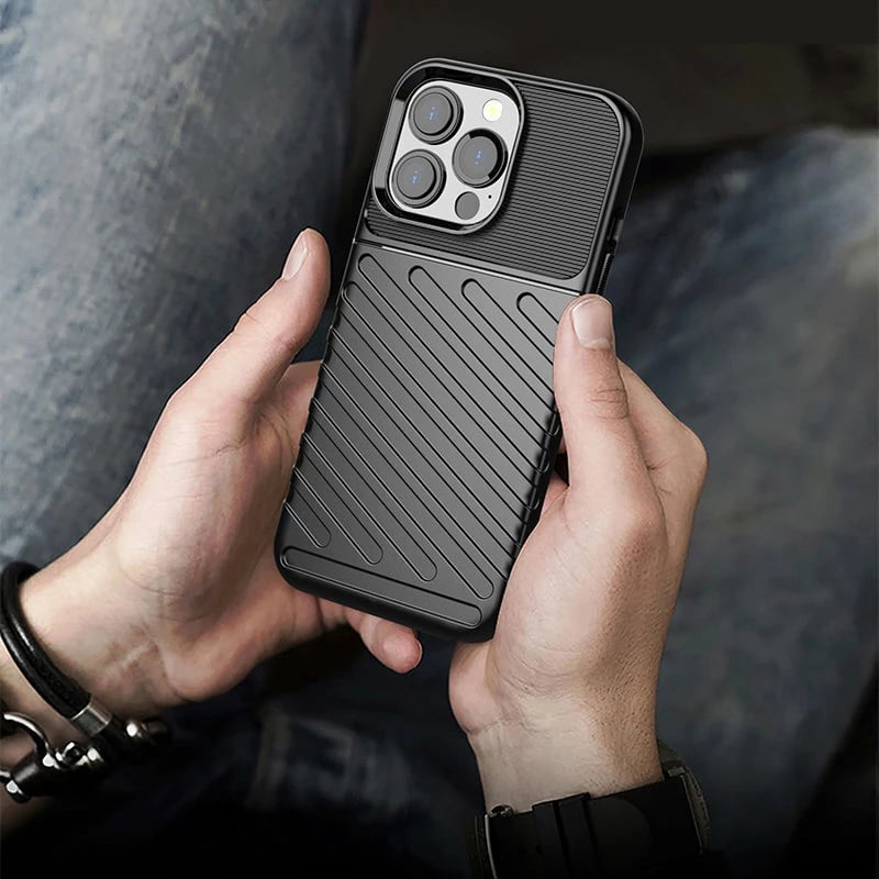 Mbështjellës Hurtel Thunder Case për iPhone 13 Pro, TPU, kaltër