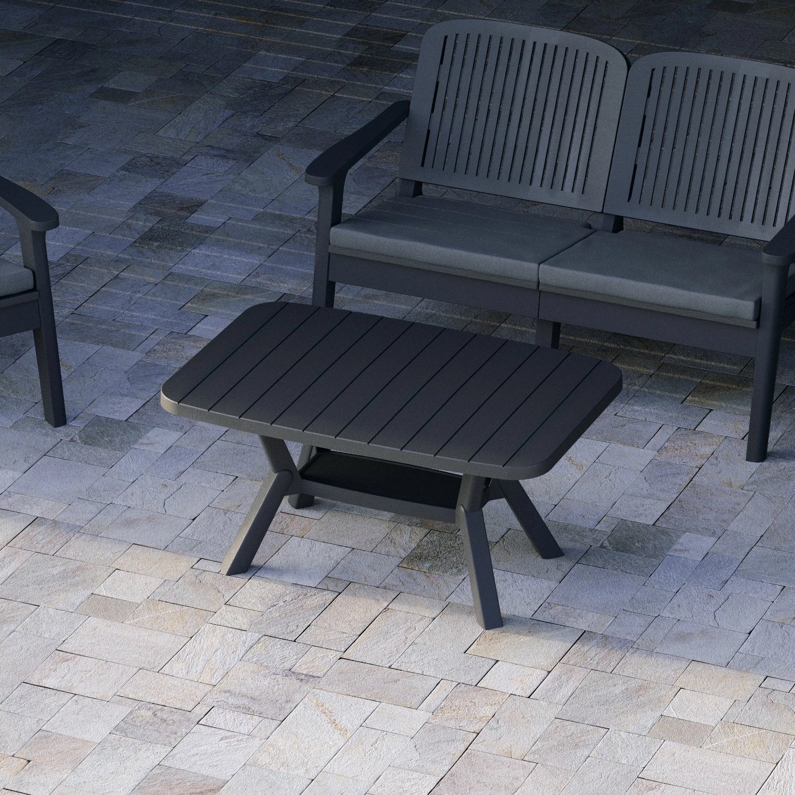 Tavolinë kafeje Skye Decor, silva-antracit, qymyr