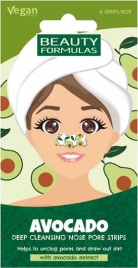 Stripa për hundë Beauty Formulas Deep Cleansing Avocado për femra, 6 copë