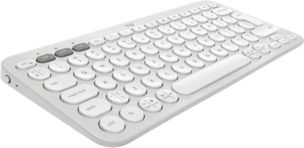Tastierë mini Logitech Pebble Keys 2 K380s, wireless, Bluetooth, QWERTY, e bardhë