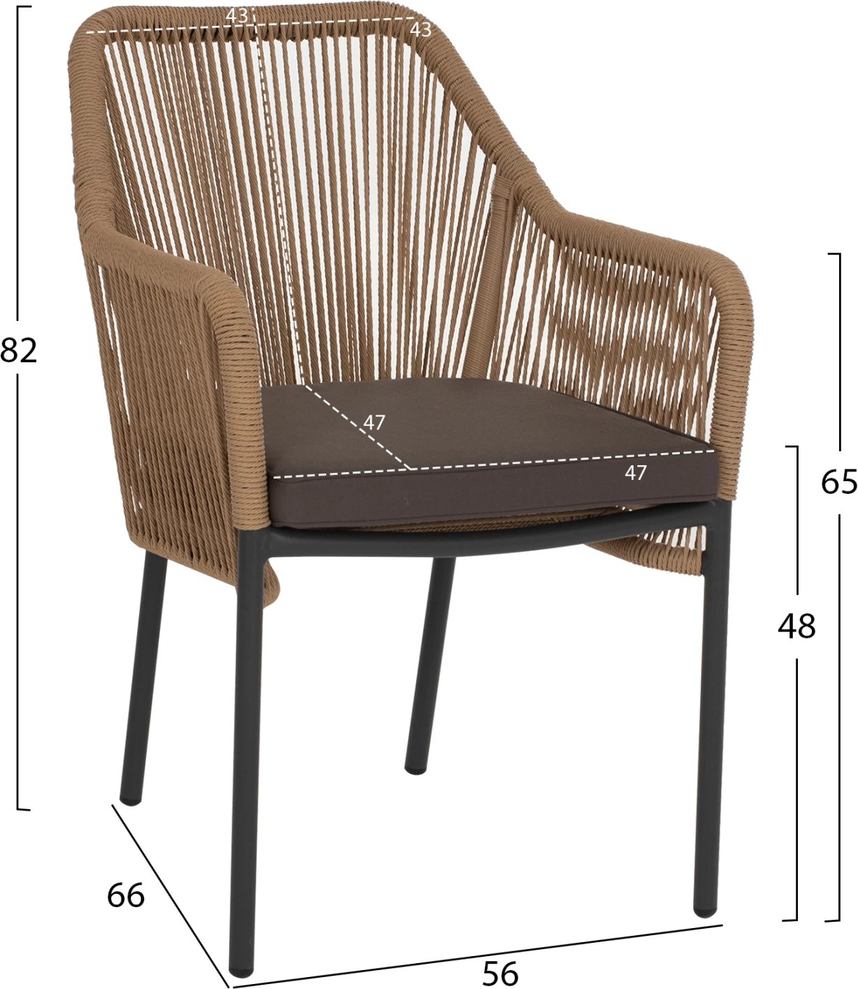 Karrige alumini FH5855.02 gri qymyr me litar thurje PE 56x66x82