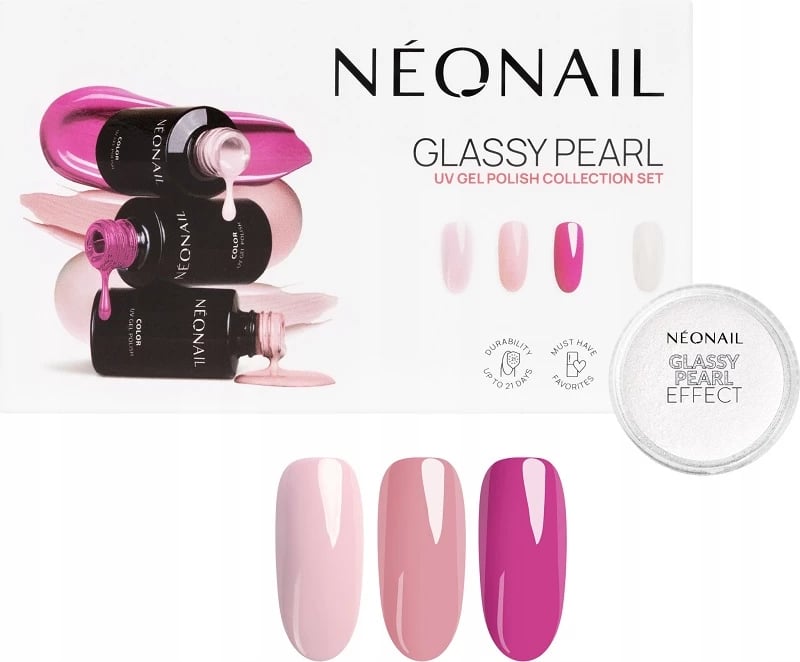 Set për manikyr për femra NeoNail Glassy Pearl, 4 copë